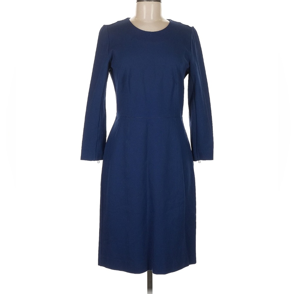 J. Crew Blue Long Sleeve ponte Dress
